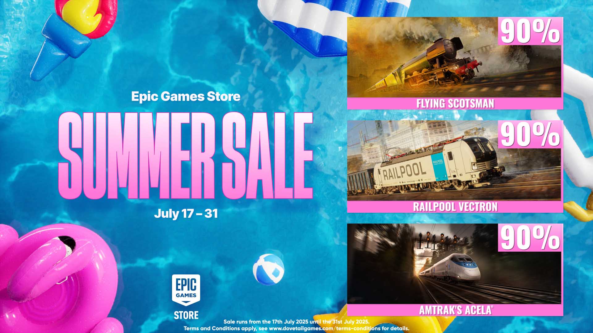 ☀️ Summer Savings Roll In on Epic — Up to 90% Off Train Sim World Add-ons!